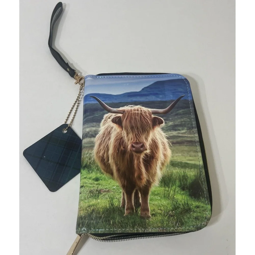 Highland‎ Cow Credit Card Holder, Small Notebook